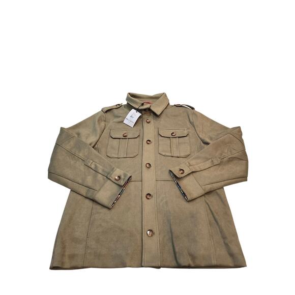 Robert Graham Mens L Military Style Jacket Elevated Utility‎ Safar Coat Designer
